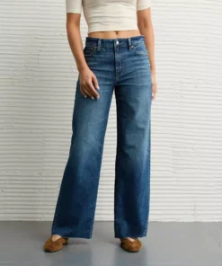 AE Dreamy Drape Stretch Super High-Waisted Baggy Wide-Leg Jean