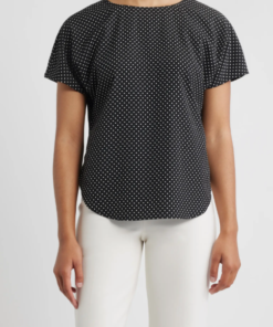 Polka Dot Short Sleeve Top