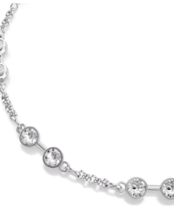 Bezel Set Diamond & Emerald Tennis Bracelet